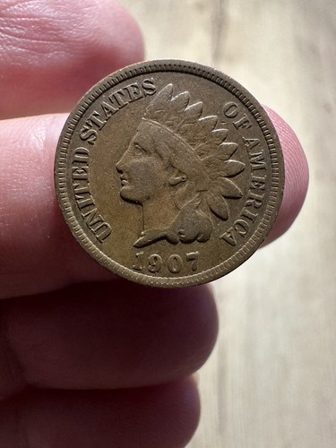 One cent 1907 usa - indiano, high