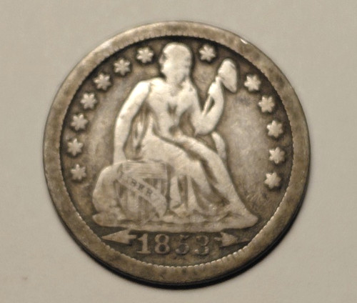 Usa one dime 1853 - one,